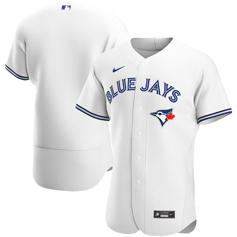 MLB Men Toronto Blue Jays Nike White Home 2020 Authentic Jersey ->customized mlb jersey->Custom Jersey